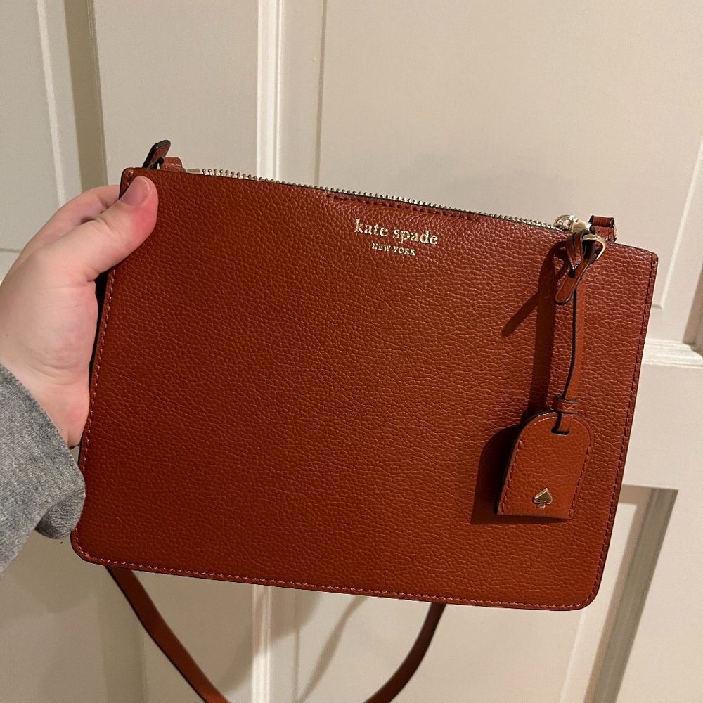 Kate Spade Eva Chestnut Butter Brown Crossbody Bag | EUC NWOT Like New